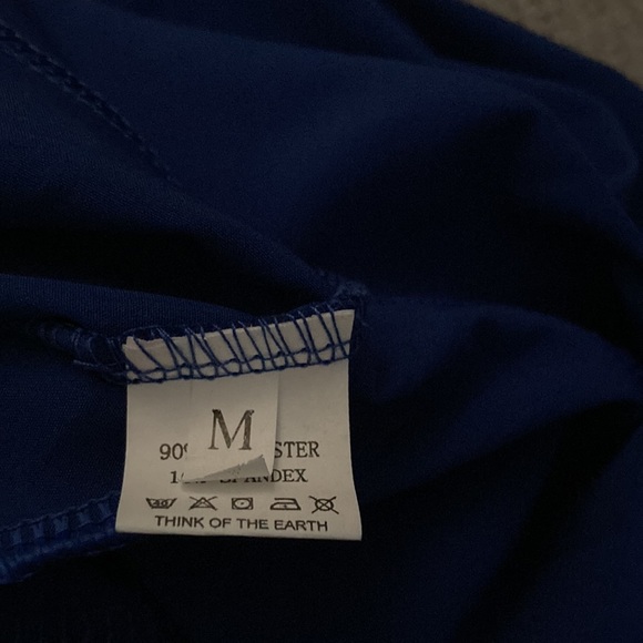 Blue Wide Leg Trousers - Picture 8 of 8